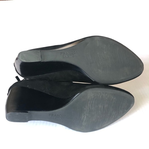 Franco Sarto Hardy Suede Studded Strap Wedge Heel Ankle Booties Size 9 - Picture 13 of 14